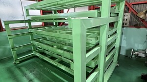 サカニワ工業製 スライド式収納棚（PMⅡ-2600／2005年式）の画像